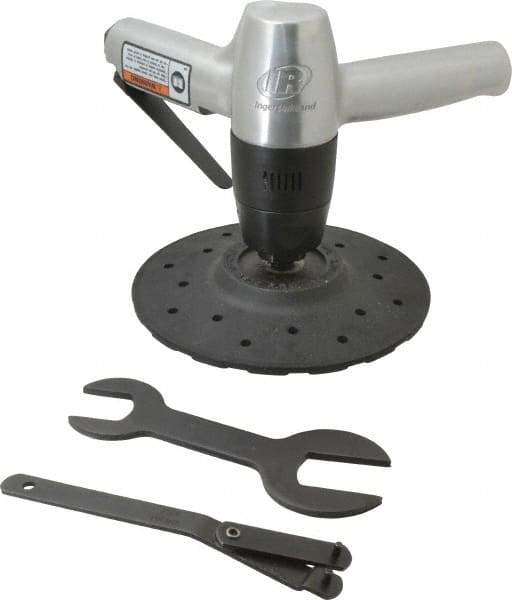 Ingersoll-Rand - 7" Max Disc, 6,000 RPM, Pneumatic Handheld Disc Sander - 22 CFM, 1/4 NPT Inlet, 0.8 hp - Exact Tool & Supply