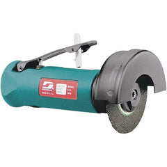 Dynabrade - 3" Wheel Diam, 20,000 RPM, Pneumatic Cutoff & Cutoff-Grinder Tool - Straight Handle, 1/4 NPT Inlet - Exact Tool & Supply