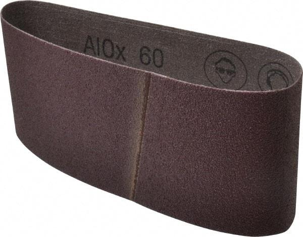 3M - 3-1/2" Wide x 15-1/2" OAL, 60 Grit, Aluminum Oxide Abrasive Belt - Aluminum Oxide, Medium, Coated, X Weighted Cloth Backing, Series 241D - Exact Tool & Supply