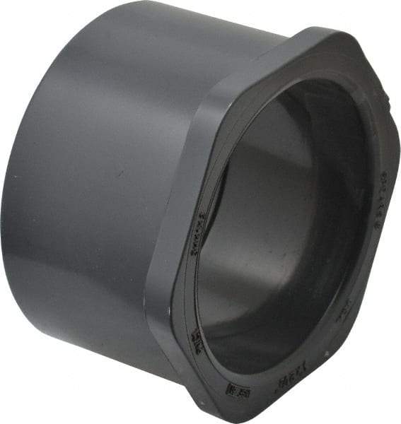 Value Collection - 3 x 2-1/2" PVC Plastic Pipe Reducer Bushing - Schedule 80, Spig x Soc End Connections - Exact Tool & Supply