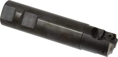 Cutting Tool Technologies - 0.12 to 0.12 Inch Cutting Radius, 1 Inch Cutter Diameter, 2 Style CV 12 Inserts, 1 Inch Shank Diameter, Indexable Concave Radius Cutter - 4.5 Inch Overall Length, Through Coolant - Exact Tool & Supply