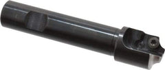 Cutting Tool Technologies - 0.25 to 0.25 Inch Cutting Radius, 1 Inch Cutter Diameter, 1 Style CV 15 Insert, 3/4 Inch Shank Diameter, Indexable Concave Radius Cutter - 4.5 Inch Overall Length, Through Coolant - Exact Tool & Supply