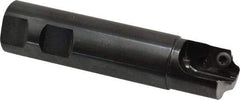Cutting Tool Technologies - 0.25 to 0.25 Inch Cutting Radius, 1 Inch Cutter Diameter, 1 Style CV 15 Insert, 1 Inch Shank Diameter, Indexable Concave Radius Cutter - 4.5 Inch Overall Length, Through Coolant - Exact Tool & Supply