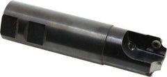 Cutting Tool Technologies - 0.25 to 0.25 Inch Cutting Radius, 1-1/4 Inch Cutter Diameter, 2 Style CV 15 Inserts, 1-1/4 Inch Shank Diameter, Indexable Concave Radius Cutter - 5 Inch Overall Length, Through Coolant - Exact Tool & Supply