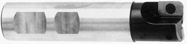 Cutting Tool Technologies - 0.2 to 0.25 Inch Cutting Radius, 1 Inch Cutter Diameter, 2 Style VX 12 Inserts, 1 Inch Shank Diameter, Indexable Convex Radius Cutter - 4.5 Inch Overall Length, Through Coolant - Exact Tool & Supply