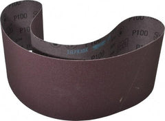 3M - 6" Wide x 48" OAL, 100 Grit, Aluminum Oxide Abrasive Belt - Aluminum Oxide, Fine, Coated, X Weighted Cloth Backing, Series 241D - Exact Tool & Supply