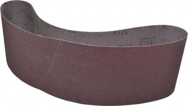 3M - 6" Wide x 48" OAL, 120 Grit, Aluminum Oxide Abrasive Belt - Aluminum Oxide, Fine, Coated, X Weighted Cloth Backing, Series 241D - Exact Tool & Supply