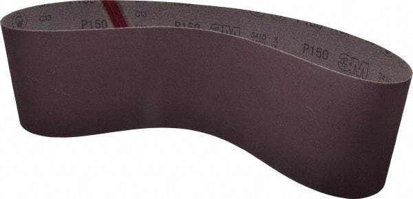 3M - 6" Wide x 48" OAL, 150 Grit, Aluminum Oxide Abrasive Belt - Aluminum Oxide, Very Fine, Coated, X Weighted Cloth Backing, Series 241D - Exact Tool & Supply