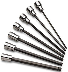 SK - 7 Piece 3/8" Drive Inch/Metric Ball Hex Bit Socket Set - 1/8 to 3/8" Hex - Exact Tool & Supply