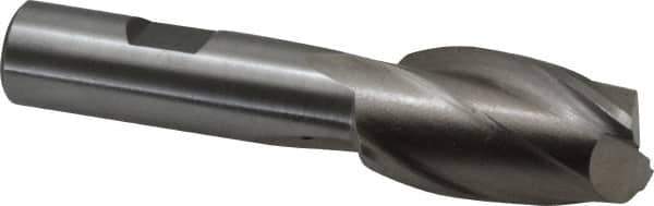 Interstate - 7/8", 1-1/2" LOC, 5/8" Shank Diam, 3-3/4" OAL, 2 Flute, Cobalt Square End Mill - Single End, Uncoated, Spiral Flute, Centercutting, Right Hand Cut, Right Hand Flute - Exact Tool & Supply