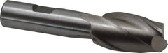 Interstate - 7/8", 1-1/2" LOC, 5/8" Shank Diam, 3-3/4" OAL, 2 Flute, Cobalt Square End Mill - Single End, Uncoated, Spiral Flute, Centercutting, Right Hand Cut, Right Hand Flute - Exact Tool & Supply