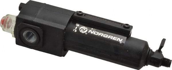 Norgren - 1/4" NPT, 250 Max psi Compact Micro Fog Lubricator - Metal w/Sight Glass Bowl with Sight Glass, Zinc Body, 36 CFM, 175°F Max Temp, 1.98" Wide x 7.46" High - Exact Tool & Supply