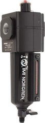 Norgren - 3/8" NPT, 250 Max psi Intermediate Micro Fog Lubricator - Metal Bowl with Sight Glass, Aluminum Body, 138 CFM, 175°F Max Temp, 2.68" Wide x 8.02" High - Exact Tool & Supply