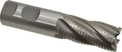 Interstate - 1" Diam, Coarse Pitch, 2" LOC, 5 Flute Cobalt Roughing Square End Mill - Uncoated, 4-1/2" OAL, 1" Shank Diam, Single End - Exact Tool & Supply