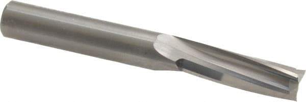 Onsrud - 3/8" Cutting Diam x 1-1/8" Length of Cut, 3 Flute, Upcut Spiral Router Bit - Uncoated, Right Hand Cut, Solid Carbide, 3" OAL x 3/8" Shank Diam, Three Edge, 10° Helix Angle - Exact Tool & Supply