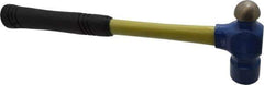 Vaughan Bushnell - 1-1/2 Lb Head Ball Pein Hammer - Fiberglass Handle, 15" OAL, Fiberglass with Cushion Grip - Exact Tool & Supply