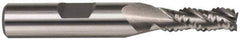 Interstate - 1-3/4" Diam, Coarse Pitch, 2" LOC, 3 Flute Cobalt Roughing Square End Mill - TiN Finish, 4-1/2" OAL, 1-1/4" Shank Diam, Single End, Centercutting - Exact Tool & Supply