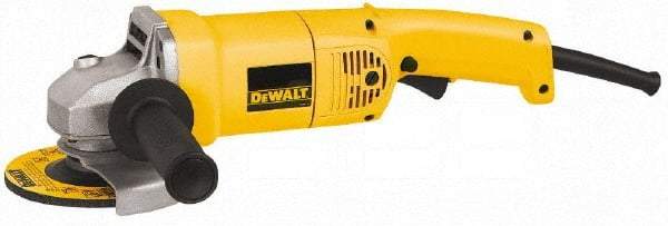 DeWALT - 5" Wheel Diam, 10,000 RPM, Corded Angle & Disc Grinder - 5/8-11 Spindle, 12 Amps - Exact Tool & Supply