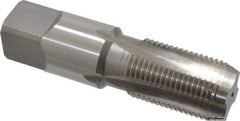 Kennametal - 3/8-18 NPSF Thread, 4 Flute Standard Pipe Tap - 2-9/16" OAL, 1-1/16" Thread Length, 0.7" Shank Diam, Bright Finish, High Speed Steel - Exact Tool & Supply