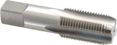 Kennametal - 1/2-14 NPSF Thread, 4 Flute Standard Pipe Tap - 3-1/8" OAL, 1.656" Thread Length, 11/16" Shank Diam, Bright Finish, High Speed Steel - Exact Tool & Supply