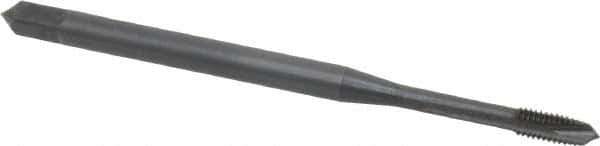 OSG - M3x0.50 Metric Coarse, 3 Flute, Oxide Finish, Vanadium High Speed Steel Spiral Point Tap - Plug Chamfer, Right Hand Thread, 56mm OAL, 5/8" Thread Length, 0.141" Shank Diam, 6H Class of Fit, Series 259 - Exact Tool & Supply