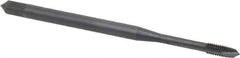 OSG - M3x0.50 Metric Coarse, 3 Flute, Oxide Finish, Vanadium High Speed Steel Spiral Point Tap - Plug Chamfer, Right Hand Thread, 56mm OAL, 5/8" Thread Length, 0.141" Shank Diam, 6H Class of Fit, Series 259 - Exact Tool & Supply