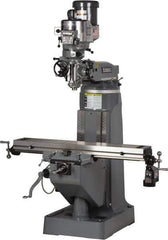 Bridgeport - 9" Table Width x 49" Table Length, Variable Speed Pulley Control, 3 Phase Knee Milling Machine - 2 hp - Exact Tool & Supply