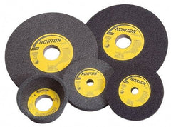 Norton - 7" Diam x 1-1/4" Hole x 1" Thick, I Hardness, 120 Grit Surface Grinding Wheel - Silicon Carbide, Type 1, Fine Grade, 3,600 Max RPM, Vitrified Bond, No Recess - Exact Tool & Supply