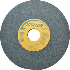 Norton - 7" Diam x 1-1/4" Hole x 1/4" Thick, J Hardness, 80 Grit Surface Grinding Wheel - Silicon Carbide, Type 1, Medium Grade, 3,600 Max RPM, Vitrified Bond, No Recess - Exact Tool & Supply