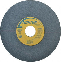 Norton - 7" Diam x 1-1/4" Hole x 1/4" Thick, I Hardness, 100 Grit Surface Grinding Wheel - Silicon Carbide, Type 1, Fine Grade, 3,600 Max RPM, Vitrified Bond, No Recess - Exact Tool & Supply