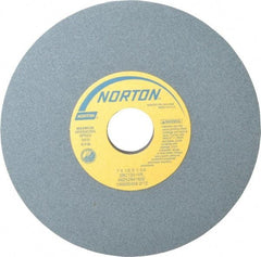 Norton - 7" Diam x 1-1/4" Hole x 1/2" Thick, I Hardness, 120 Grit Surface Grinding Wheel - Silicon Carbide, Type 1, Fine Grade, 3,600 Max RPM, Vitrified Bond, No Recess - Exact Tool & Supply