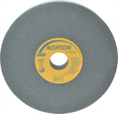 Norton - 8" Diam x 1-1/4" Hole x 1" Thick, I Hardness, 100 Grit Surface Grinding Wheel - Silicon Carbide, Type 1, Fine Grade, 3,600 Max RPM, Vitrified Bond, No Recess - Exact Tool & Supply