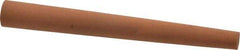 Norton - 4" Long x 1/2" Diam x 1/4" Thick, Aluminum Oxide Sharpening Stone - Round Tapered, Fine Grade - Exact Tool & Supply