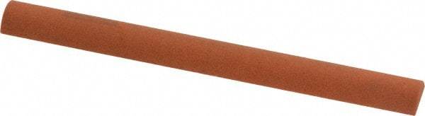 Norton - 4" Long x 3/8" Diam Aluminum Oxide Sharpening Stone - Half Round, Fine Grade - Exact Tool & Supply