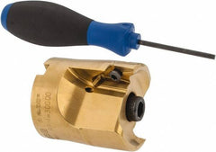 Seco - 2" Cut Diam, 0.394" Max Depth, 3/4" Arbor Hole, 2 Inserts, VPGX 2206..E.-E10 Insert Style, Indexable Copy Face Mill - R220.97 Cutter Style, 30,000 Max RPM, 2-1/4 High, Through Coolant, Series R220.97 - Exact Tool & Supply