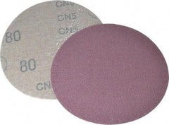 3M - 5" Diam, 80 Grit Aluminum Oxide Adhesive PSA Disc - Medium Grade, X Weighted Cloth Backing, For Bench Top Motors, Random Orbital Sanders - Exact Tool & Supply