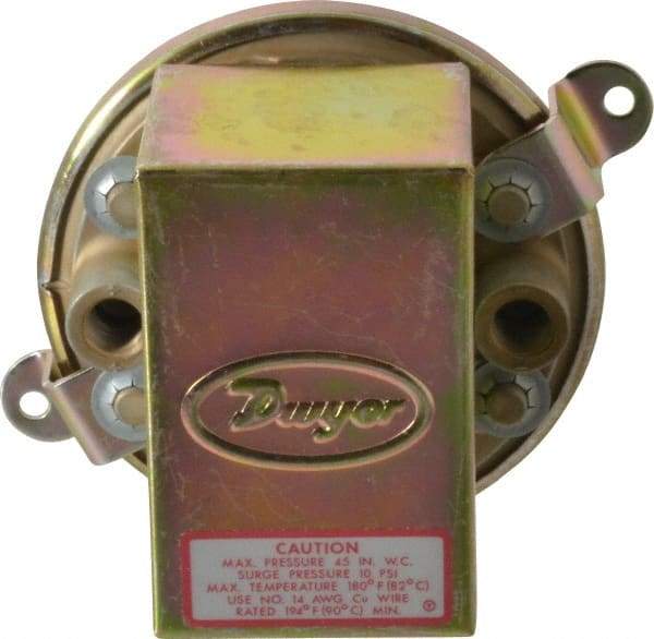 Dwyer - Low Differential Pressure Switch - 1/8 Inch Thread, 10 Maximum PSI, Low Differential Pressure Switches - Exact Tool & Supply