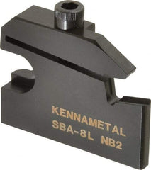 Kennametal - Left Hand, 0.315" Insert Width, 1 Inch Max Depth of Cut, Indexable Cutoff and Grooving Support Blade - SBA8L - Exact Tool & Supply
