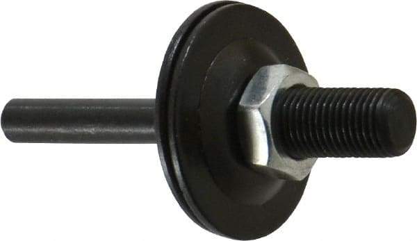 Value Collection - 3/8" Hole, Nut Lock Wheel Mandrel - 2-1/2" OAL, 3/8" Max Wheel Width, 1/4" Shank Diam - Exact Tool & Supply