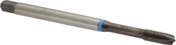 Emuge - #8-32 UNC, 3 Flutes, Plug Chamfer, Nitride Finish, Cobalt Spiral Point STI Tap - 0.22" Shank Diam, 3B Class of Fit, Series Rekord B-VA - Exact Tool & Supply