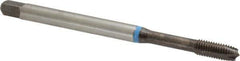 Emuge - #8-32 UNC, 3 Flutes, Plug Chamfer, Nitride Finish, Cobalt Spiral Point STI Tap - 0.22" Shank Diam, 3B Class of Fit, Series Rekord B-VA - Exact Tool & Supply