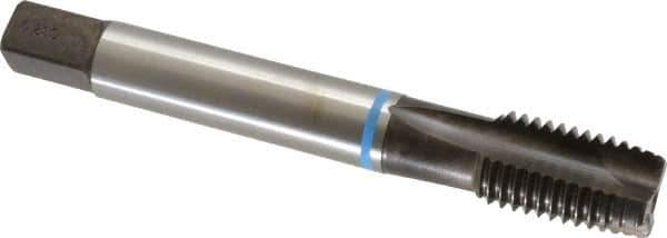 Emuge - 5/8-11 UNC, 3 Flutes, Plug Chamfer, Nitride Finish, Cobalt Spiral Point STI Tap - 0.59" Shank Diam, 3B Class of Fit, Series Rekord B-VA - Exact Tool & Supply