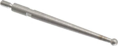 SPI - 0.078" Ball Diam, Steel, Ball Test Indicator Contact Point - 1-5/16" Contact Point Length, Use with Starrett Test Indicators - Exact Tool & Supply