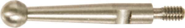 SPI - 1/8" Ball Diam, Steel, Ball Test Indicator Contact Point - 1-1/2" Contact Point Length, Use with Teclock Test Indicators - Exact Tool & Supply