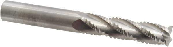 M.A. Ford - 1/2" Diam, 2" LOC, 4 Flute Solid Carbide Roughing & Finishing Square End Mill - Uncoated, 4" OAL, 1/2" Shank Diam, Straight Shank, 30° Helix, Centercutting, Extra Long Length - Exact Tool & Supply