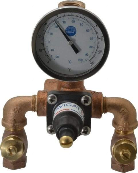 Bradley - Brass Water Mixing Valve & Unit - 7 GPM at 30 psi Flow Rate - Exact Tool & Supply