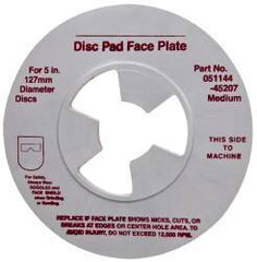 3M - 5" Max Diam, Abrasive Disc Face Plate - 5/8-11, 9,500 RPM - Exact Tool & Supply