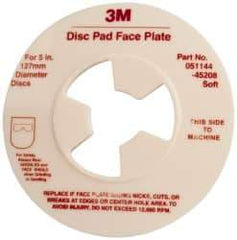 3M - 5" Max Diam, Abrasive Disc Face Plate - 5/8-11, 9,500 RPM - Exact Tool & Supply