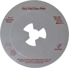 3M - 7" Max Diam, Abrasive Disc Face Plate - 5/8-11, 7,000 RPM - Exact Tool & Supply