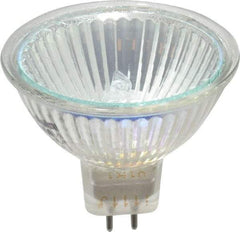 Value Collection - 50 Watt, 12 Volt, Halogen Miniature & Specialty MR16 Lamp - 2 Pin Base, 50 to 749 Equivalent Range, Warm (1,000 to 3,000), 1-7/8" OAL - Exact Tool & Supply
